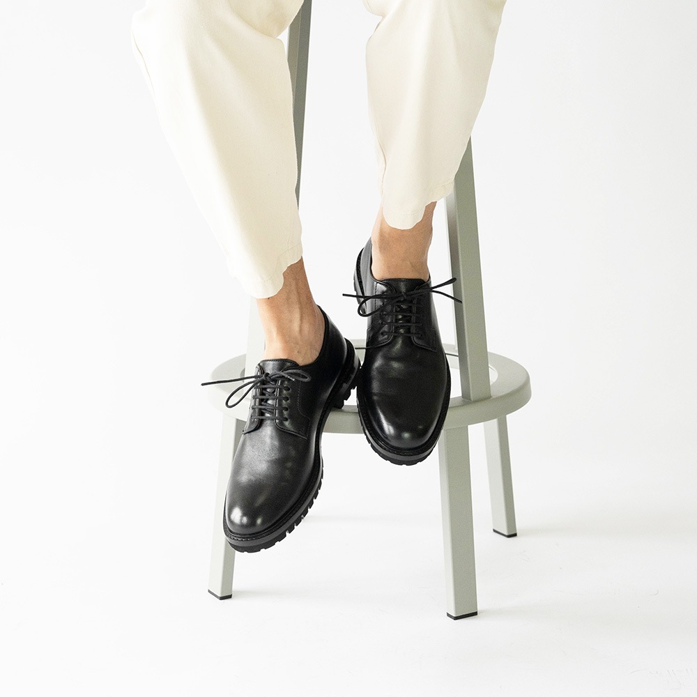 WEXFORD BLACK プレーントゥ 外羽根