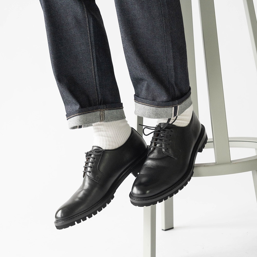 WEXFORD BLACK プレーントゥ 外羽根