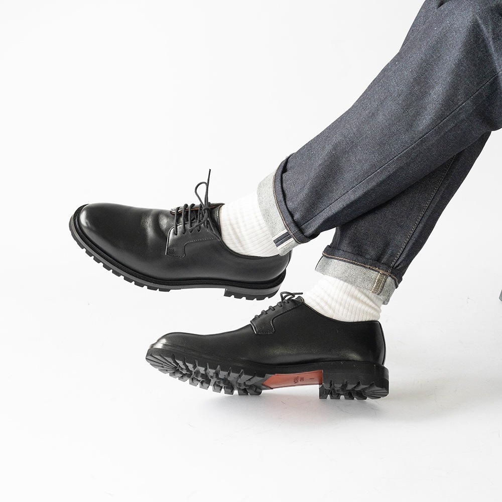 WEXFORD BLACK プレーントゥ 外羽根