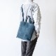 EUSTON DENIM ヌバック ショルダートートバッグ 2way