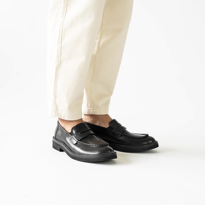 TreatUrself ローファー黒 楽天市場】ローファー レディース 革靴 厚底 5cmヒール 疲れ