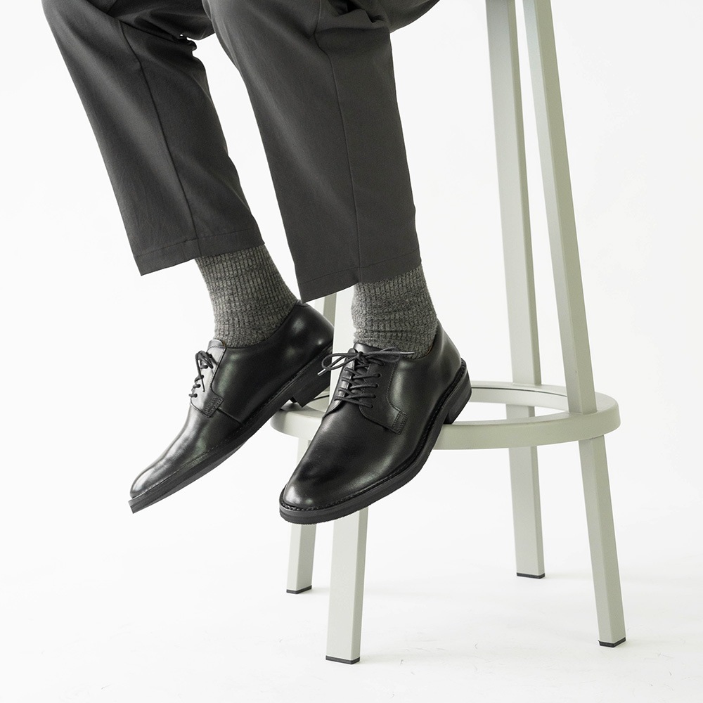 DUSTIN BLACK ビジネスシューズ プレーン 外羽根