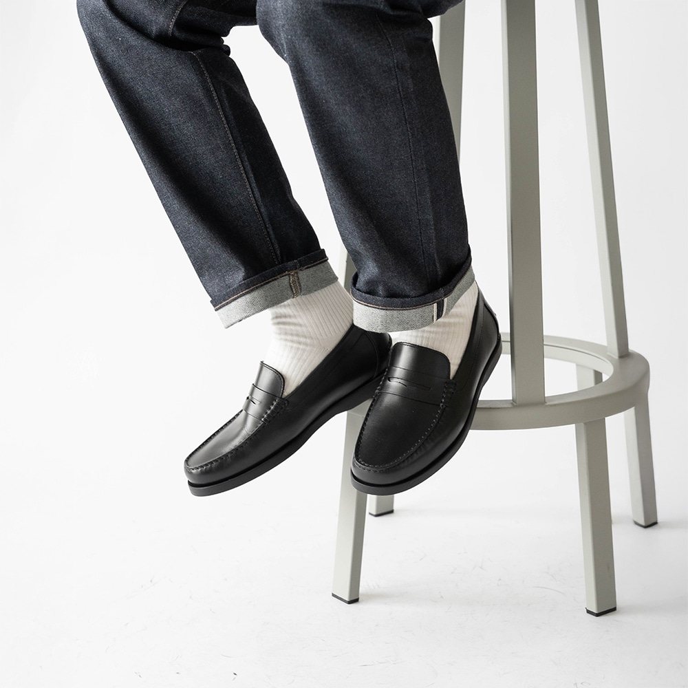 WILTON BLACK モカシン ローファー