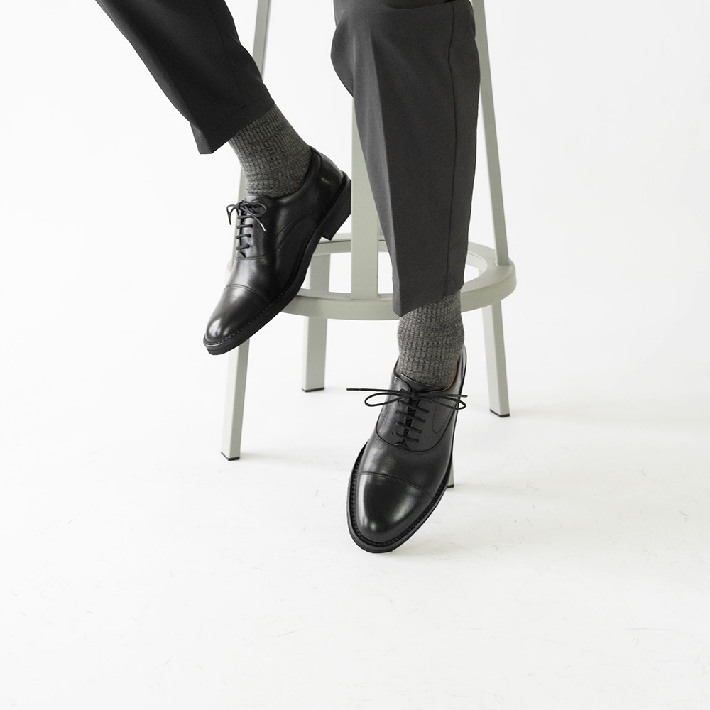 EDGAR BLACK ビジネスシューズ ストレートチップ 内羽根