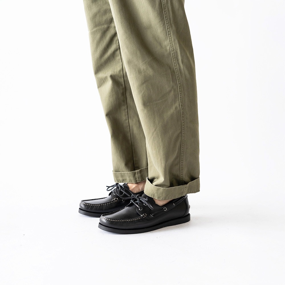 NORFOLK BLACK モカシン デッキシューズ