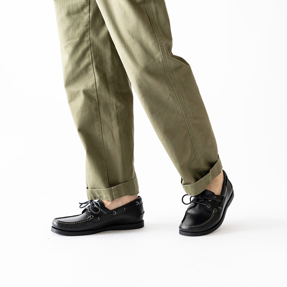 NORFOLK BLACK モカシン デッキシューズ