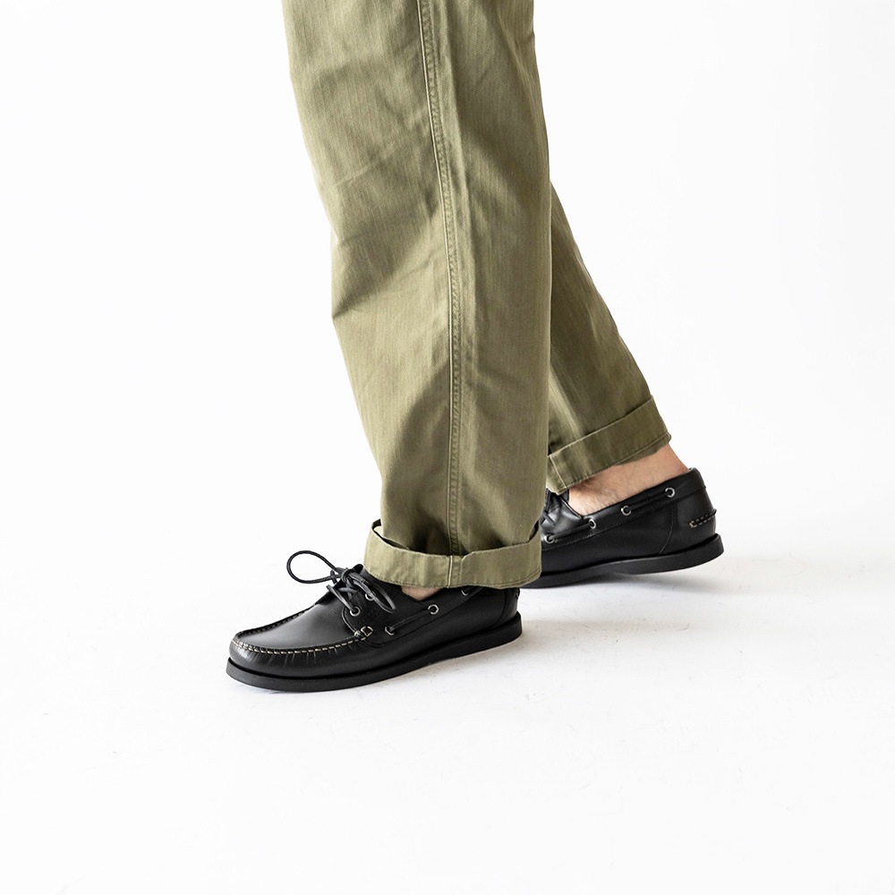 NORFOLK BLACK モカシン デッキシューズ