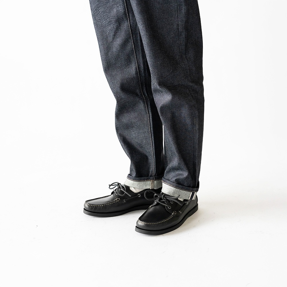 NORFOLK BLACK モカシン デッキシューズ