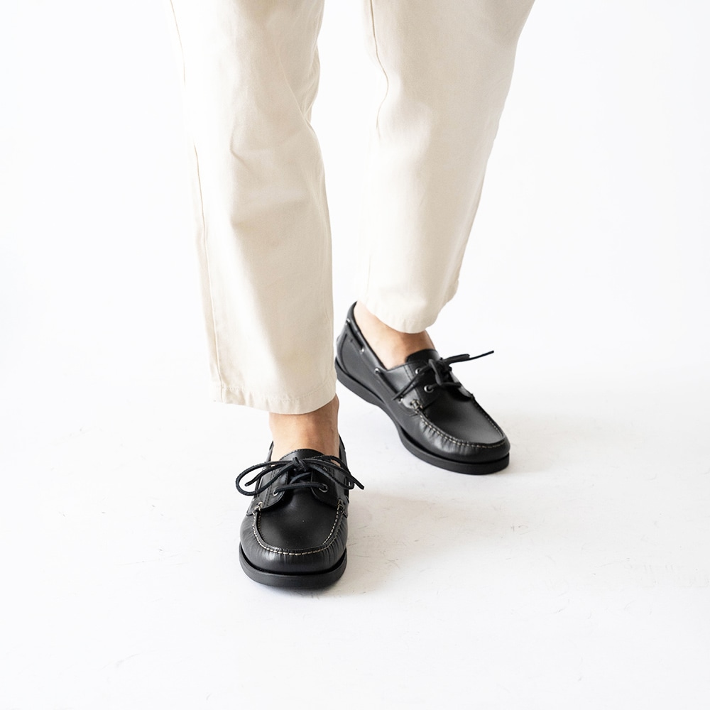 NORFOLK BLACK モカシン デッキシューズ