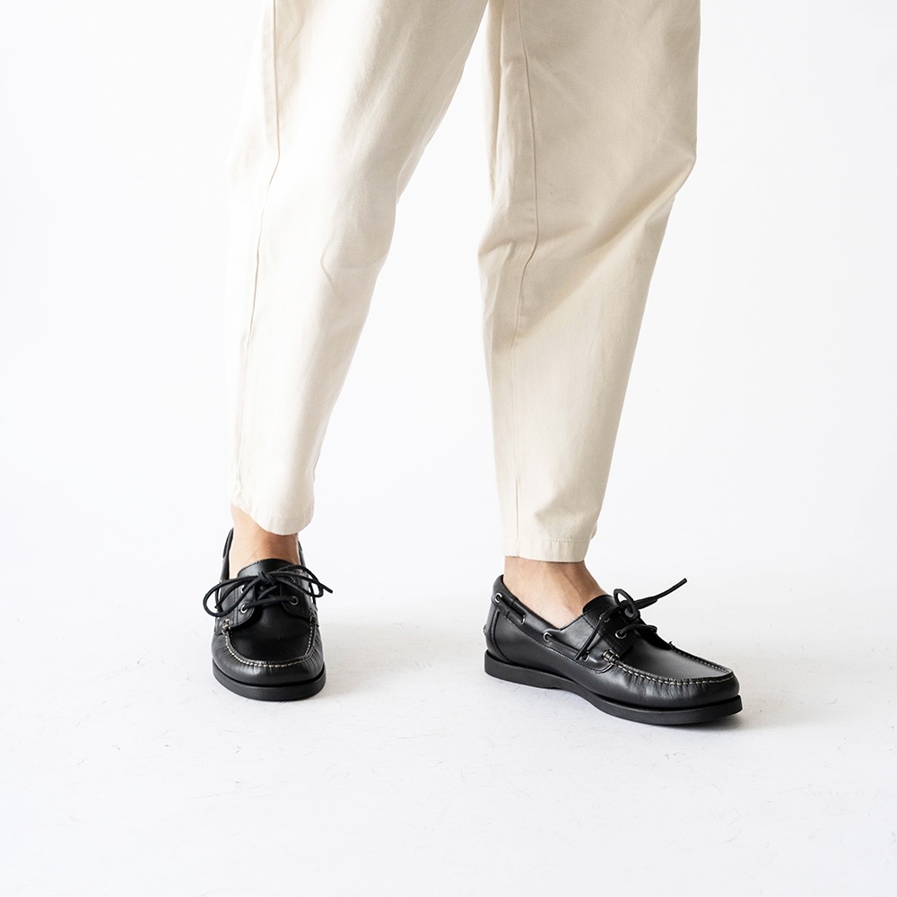 NORFOLK BLACK モカシン デッキシューズ