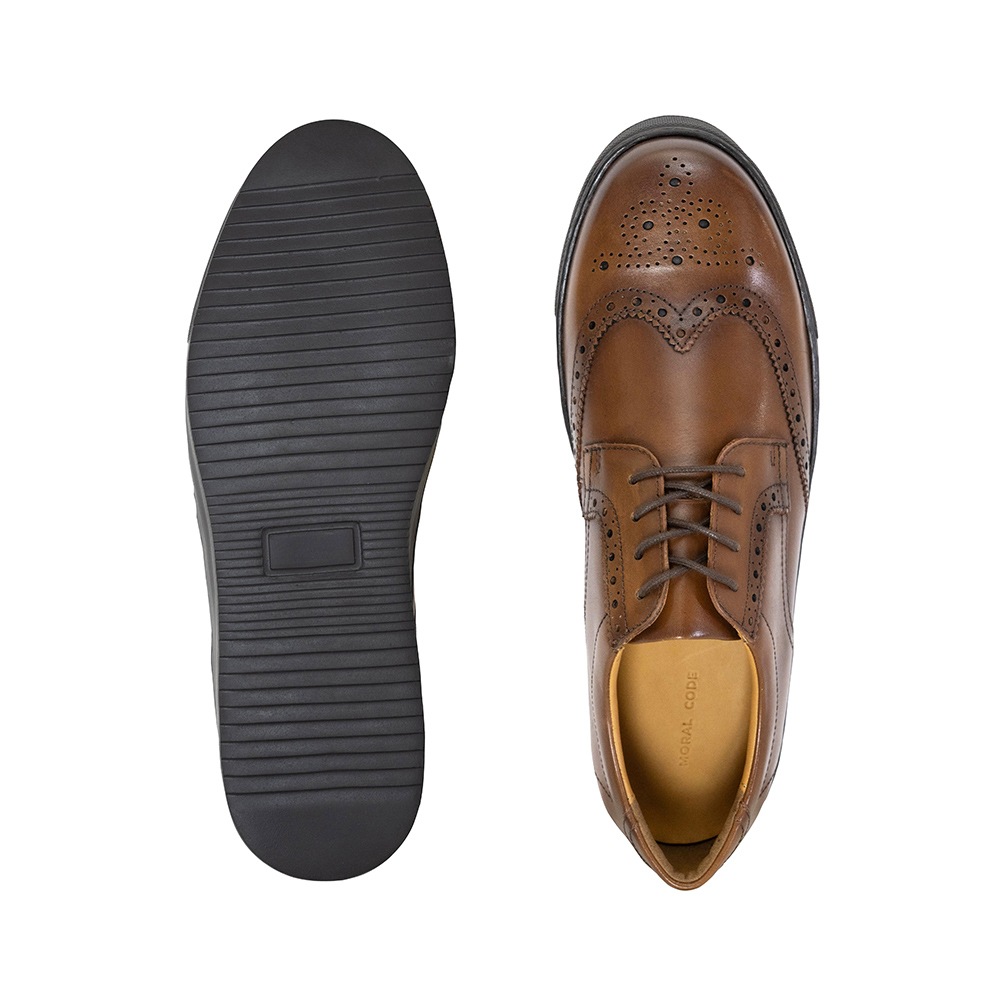 BRODEN COGNAC ビジネススニーカー ウイングチップ
