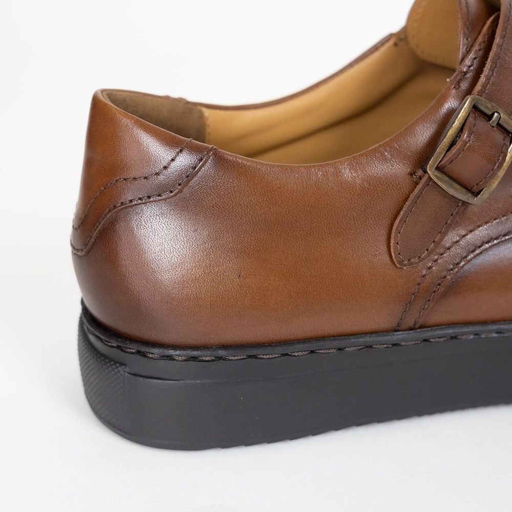 HUBERT COGNAC ビジネススニーカー ダブルモンク