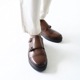 HUBERT COGNAC ビジネススニーカー ダブルモンク
