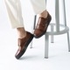 HUBERT COGNAC ビジネススニーカー ダブルモンク