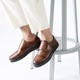 HUBERT COGNAC ビジネススニーカー ダブルモンク