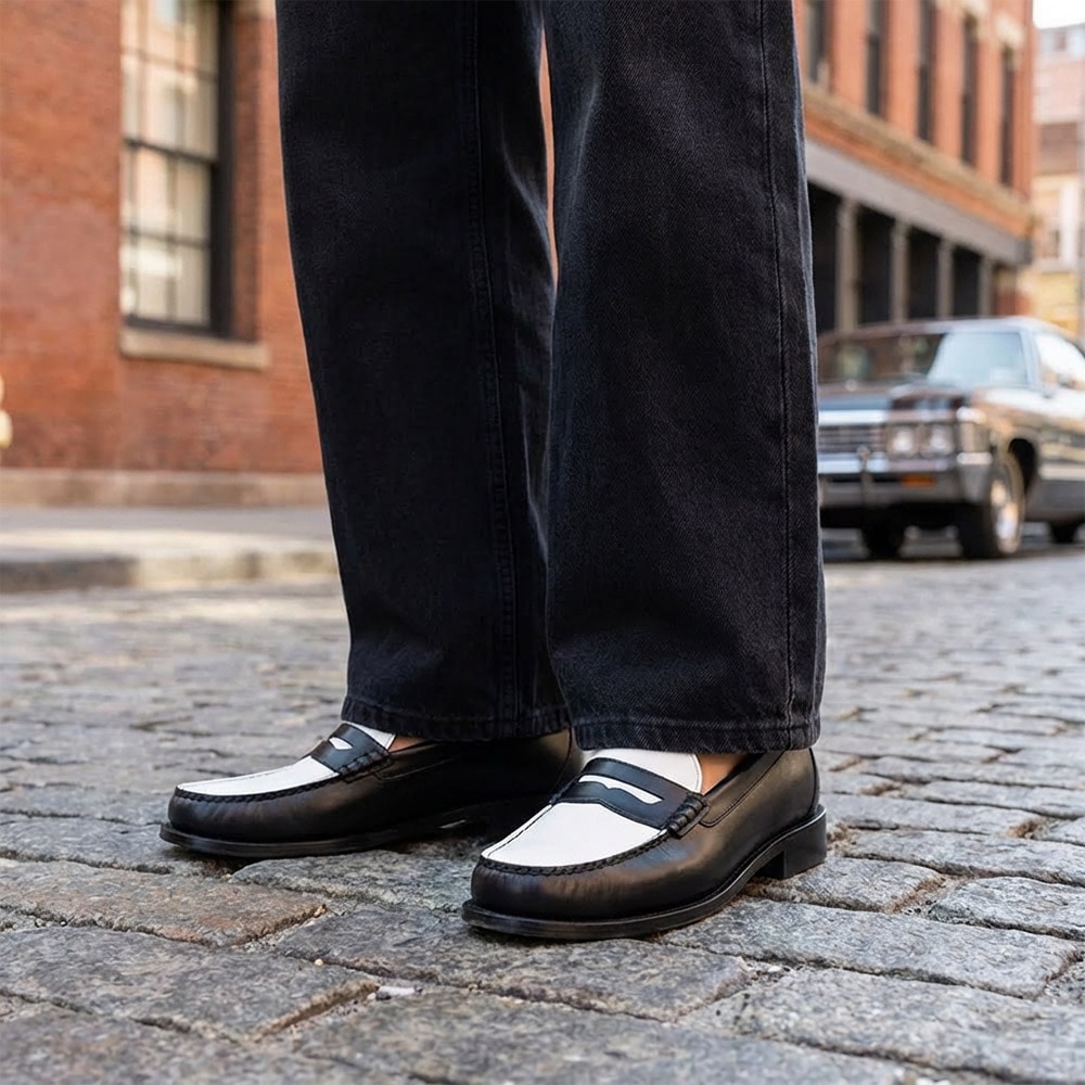 モカシンローファー ドレスシューズ 革靴 メンズ CAMBRIDGE BLACK