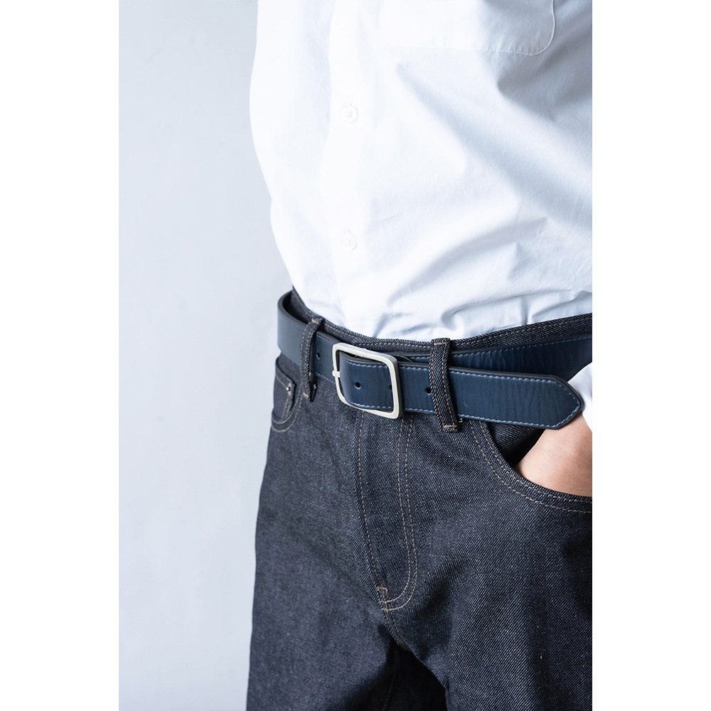 MAXWELL NAVY メンズベルト リバーシブル