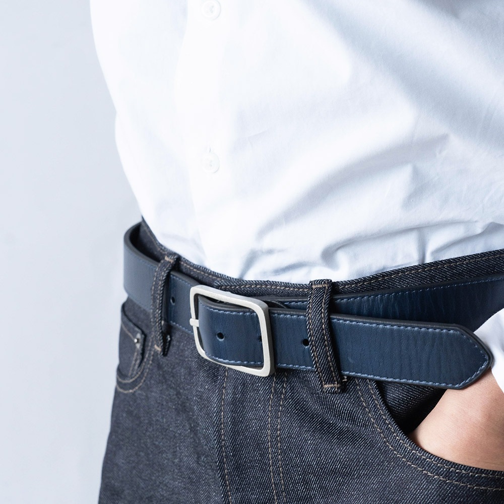 MAXWELL NAVY メンズベルト リバーシブル