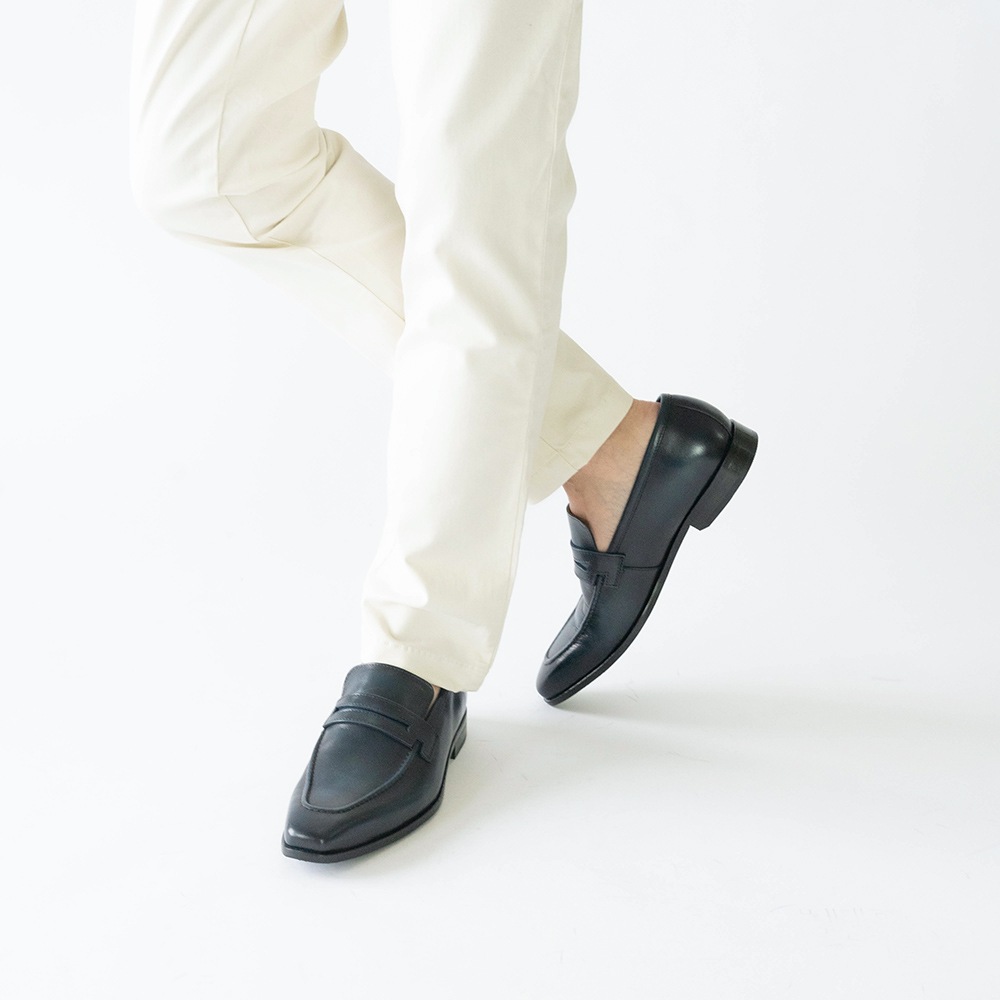 RAMSEY NAVY ローファー ビジネスシューズ