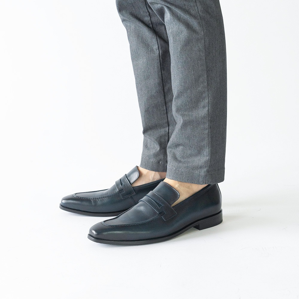 RAMSEY NAVY ローファー ビジネスシューズ