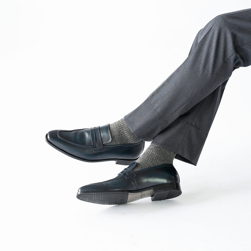 RAMSEY NAVY ローファー ビジネスシューズ