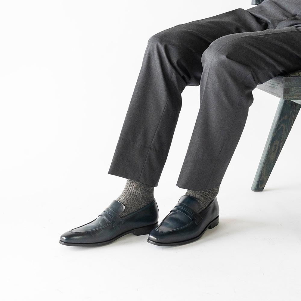 RAMSEY NAVY ローファー ビジネスシューズ