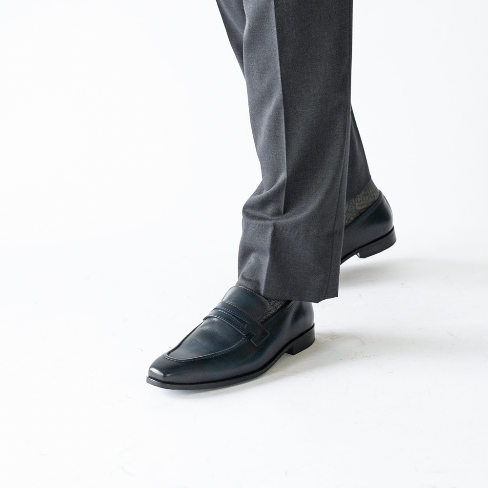 RAMSEY NAVY ローファー ビジネスシューズ