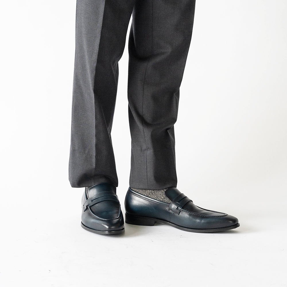 RAMSEY NAVY ローファー ビジネスシューズ