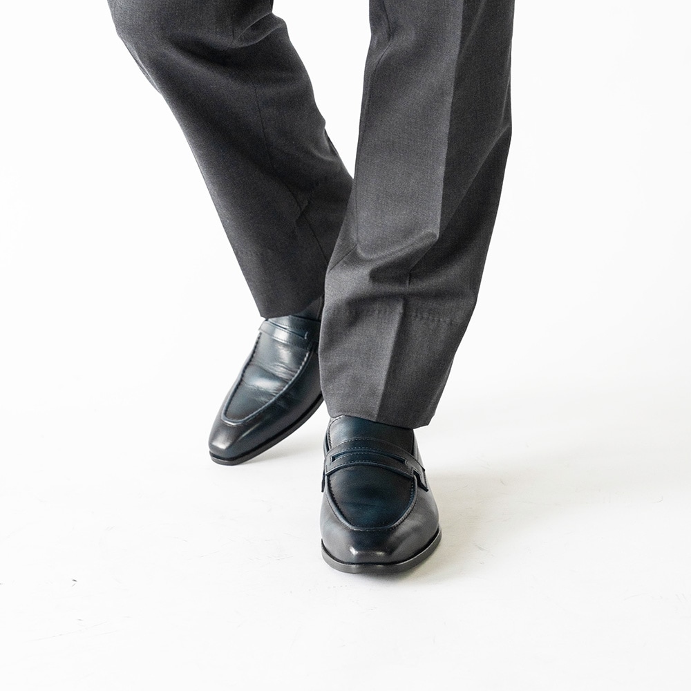 RAMSEY NAVY ローファー ビジネスシューズ