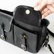 ISLINGTON MATTE BLACK ヌバック ショルダーバッグ