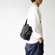ISLINGTON MATTE BLACK ヌバック ショルダーバッグ