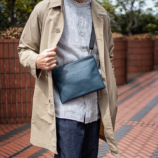 MILAN DENIM 軽量レザーサコッシュ