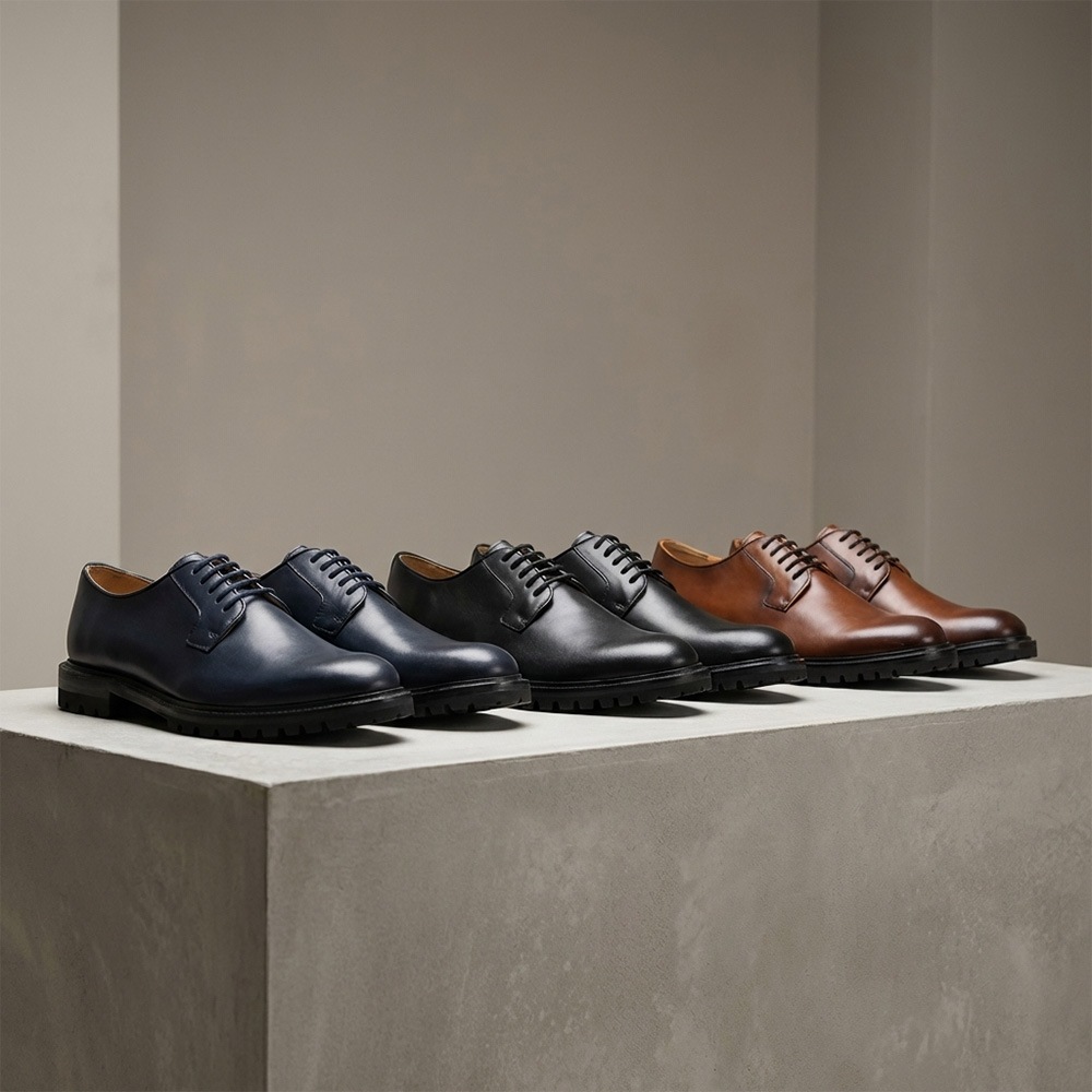 WEXFORD NAVY プレーントゥ 外羽根