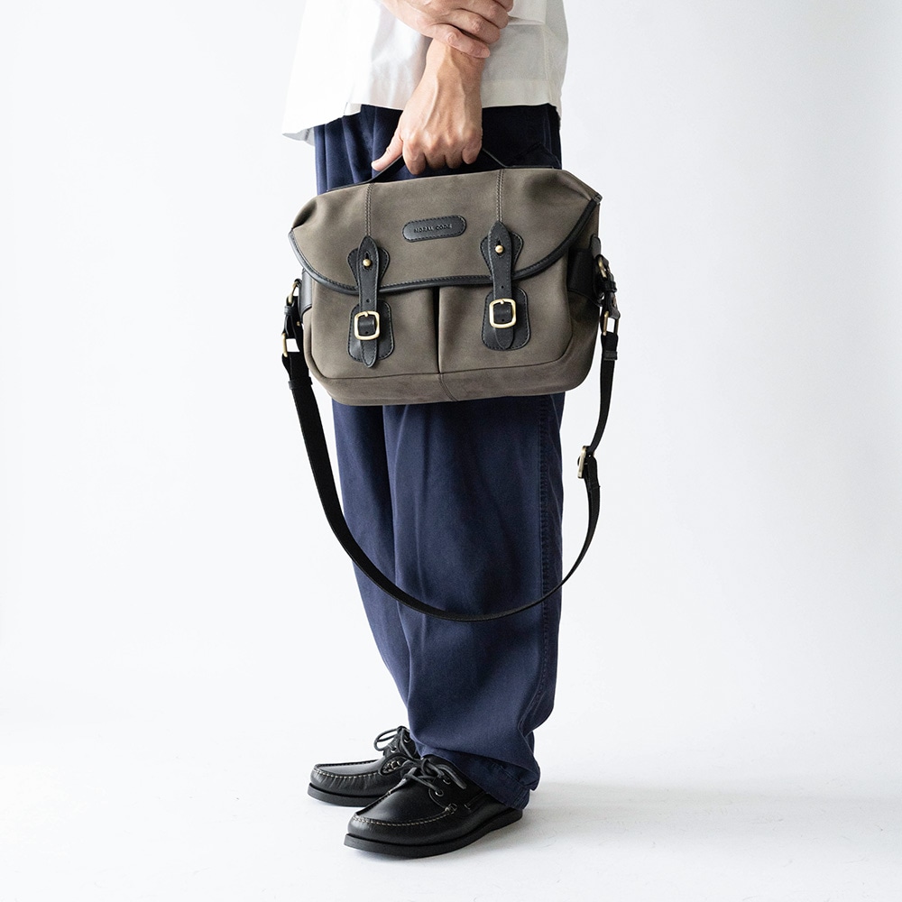 ISLINGTON GRAY ヌバック ショルダーバッグ