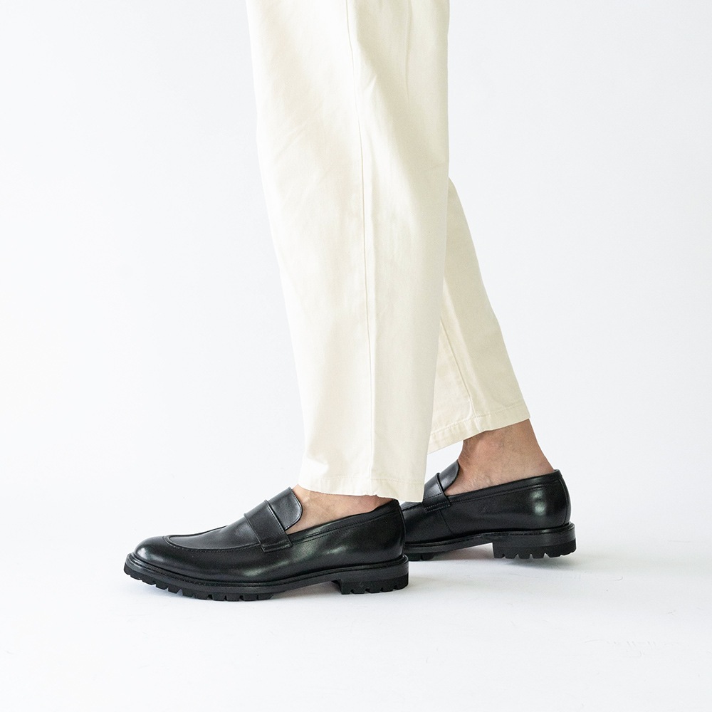 SAVILLE BLACK ローファー スリップオン