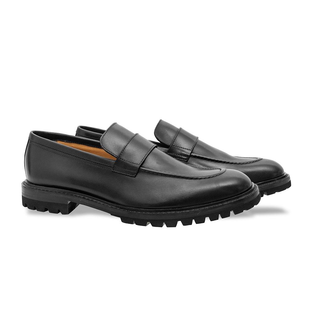 SAVILLE BLACK ローファー スリップオン