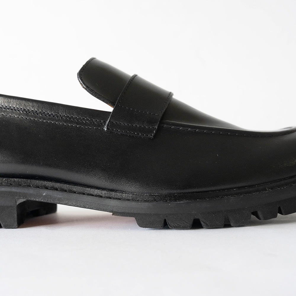 SAVILLE BLACK ローファー スリップオン