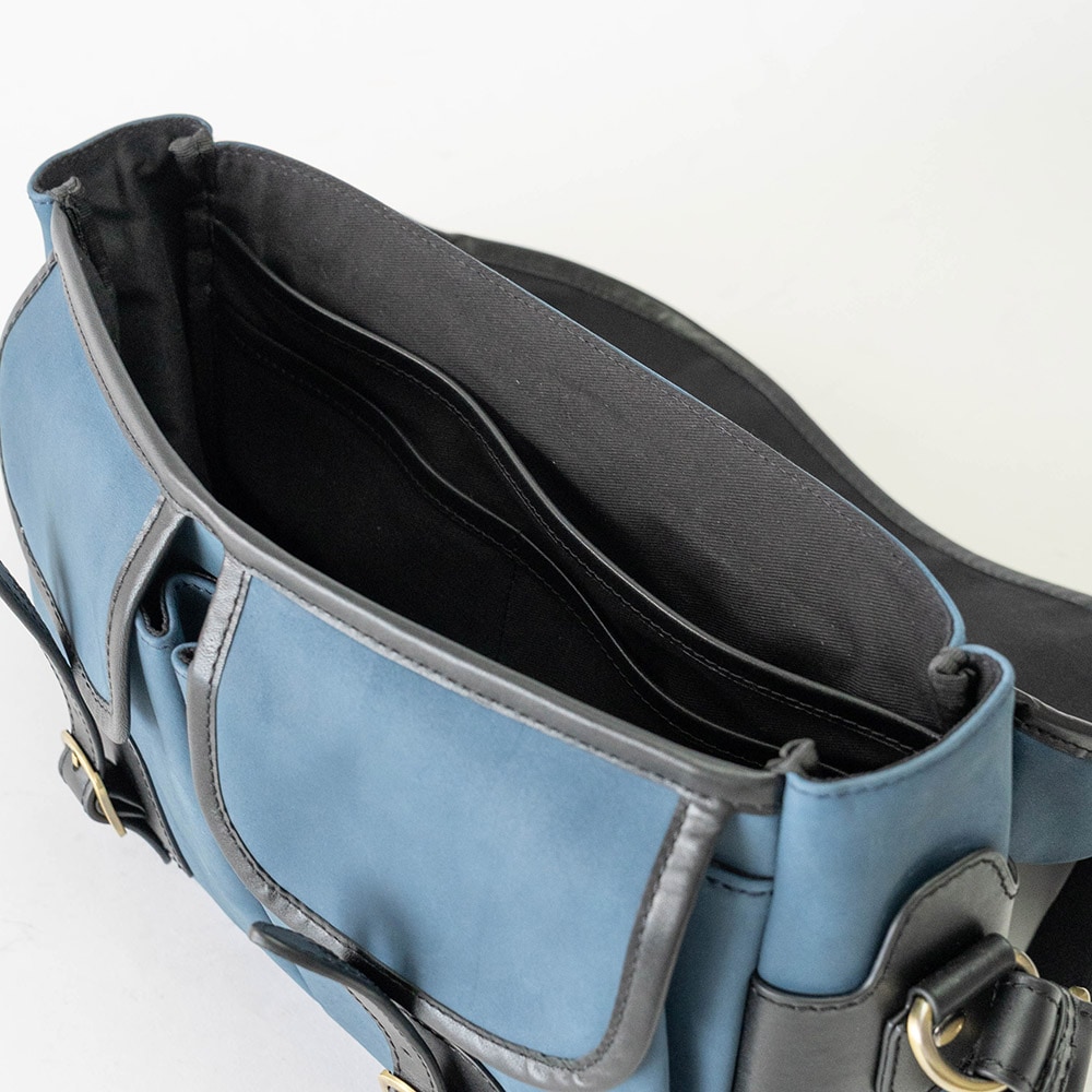 ISLINGTON DENIM ヌバック ショルダーバッグ