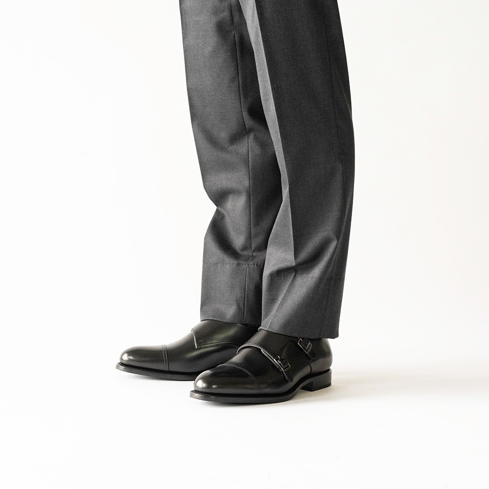 WINDSOR BLACK ダブルモンクストラップ グッドイヤーウェルト