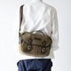 ISLINGTON MILITARY GREEN ヌバック ショルダーバッグ