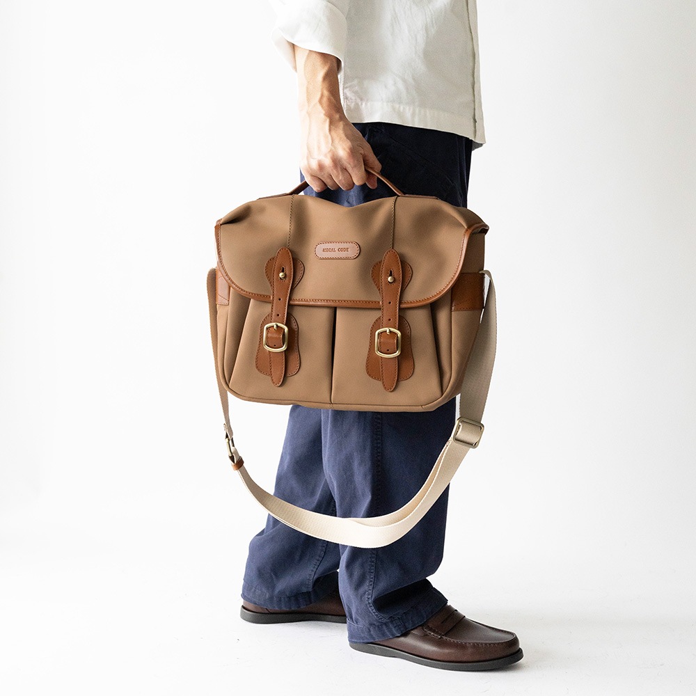 NORWICH BEIGE ヌバック ショルダーバッグ