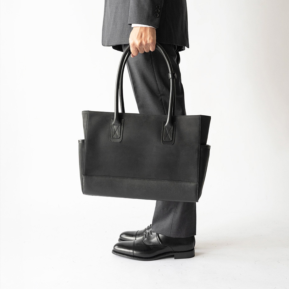 レザートートバッグ ビジネス メンズ 本革 仕事鞄 LAWRENCE BLACK