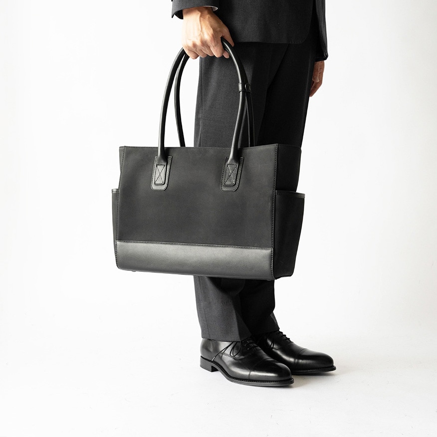 LAWRENCE MATTE BLACK ヌバック トートバッグ