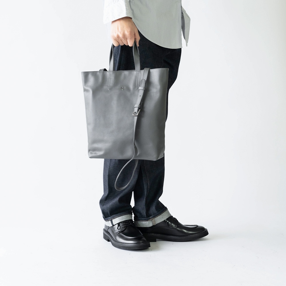 【未使用級】A.D.M.J. トートバッグ ショルダー 2WAY レザー グレー ADMJ レザー 2WAYショルダーバッグ グレー Aランクの買取参考