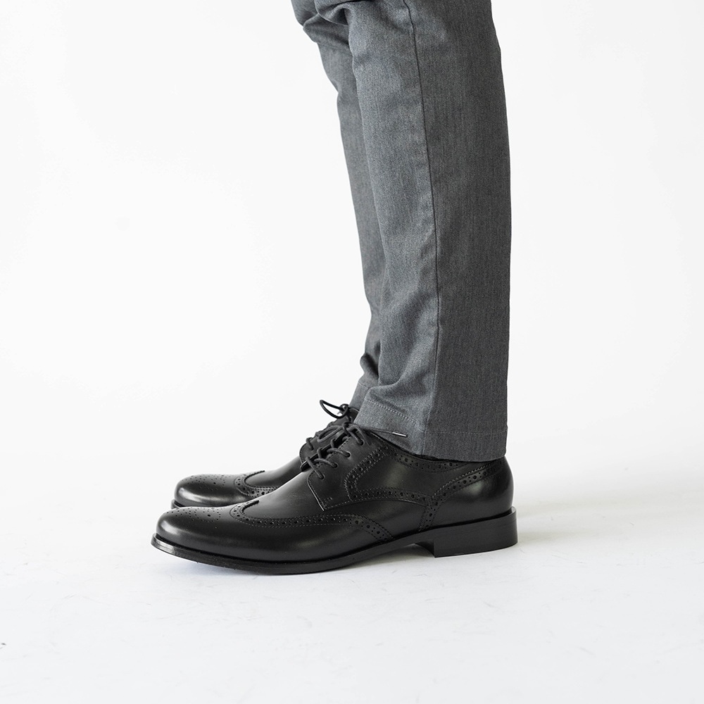 KENSINGTON BLACK ウイングチップ ビジネスシューズ