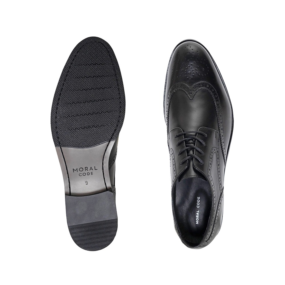 KENSINGTON BLACK ウイングチップ ビジネスシューズ