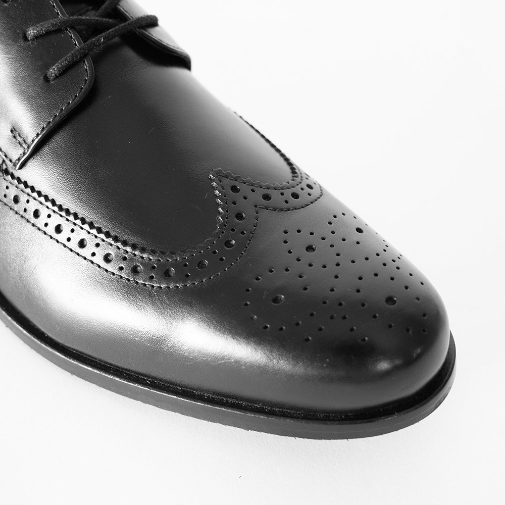 KENSINGTON BLACK ウイングチップ ビジネスシューズ