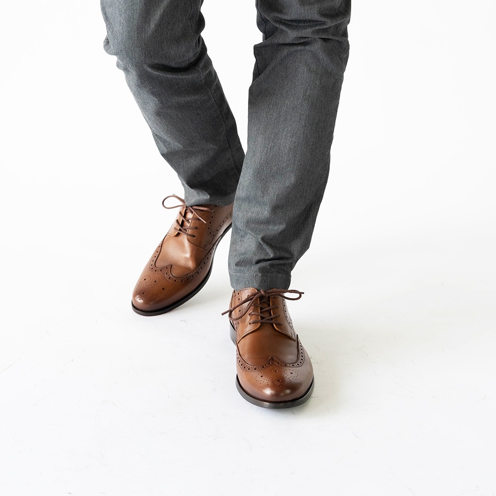 KENSINGTON COGNAC ウイングチップ ビジネスシューズ