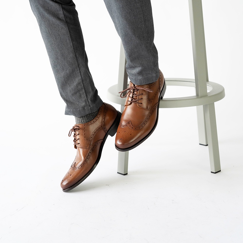 KENSINGTON COGNAC ウイングチップ ビジネスシューズ