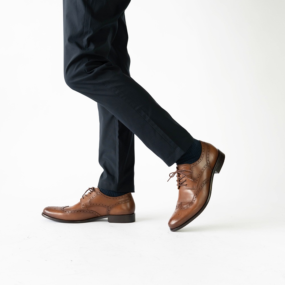 KENSINGTON COGNAC ウイングチップ ビジネスシューズ